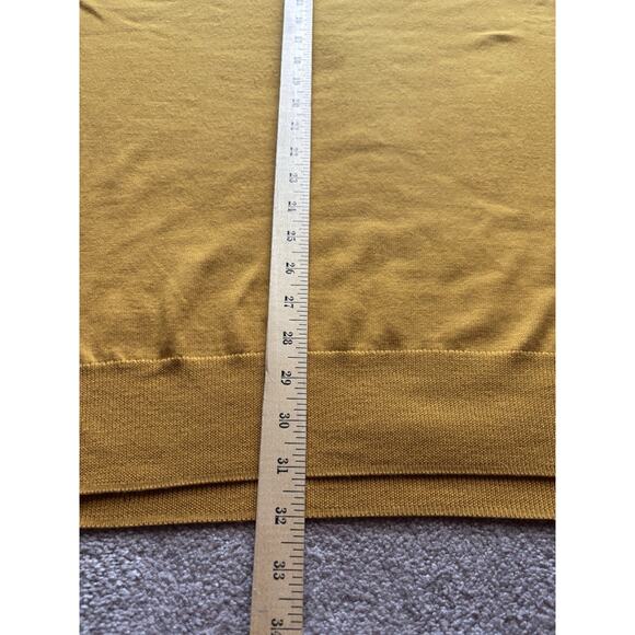 Brooks Brothers Sweater Mens 2XL Gold Saxxon Wool V-Neck Long Sleeve Pullover - Picture 5 of 7